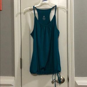 Old Navy green workout tank top with waist tie